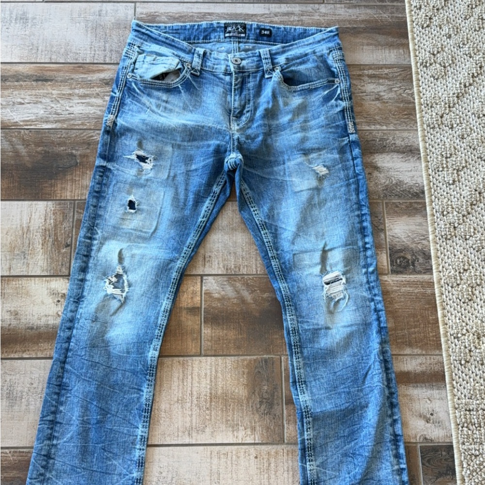 Buckle black men’s jeans